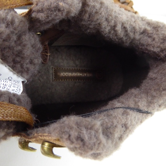 Weatherproof Landon Leather Memory Foam Duck Boot NIB Faux Fur Collar main image 9